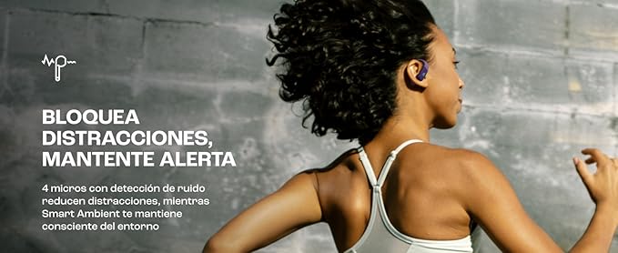 Side profile of ear hook sport headphones